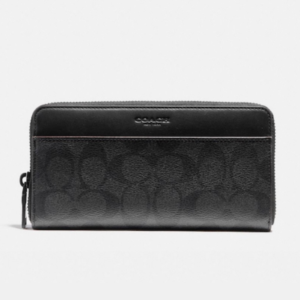 Gift for Him Coach Signature Full Zip Wallet